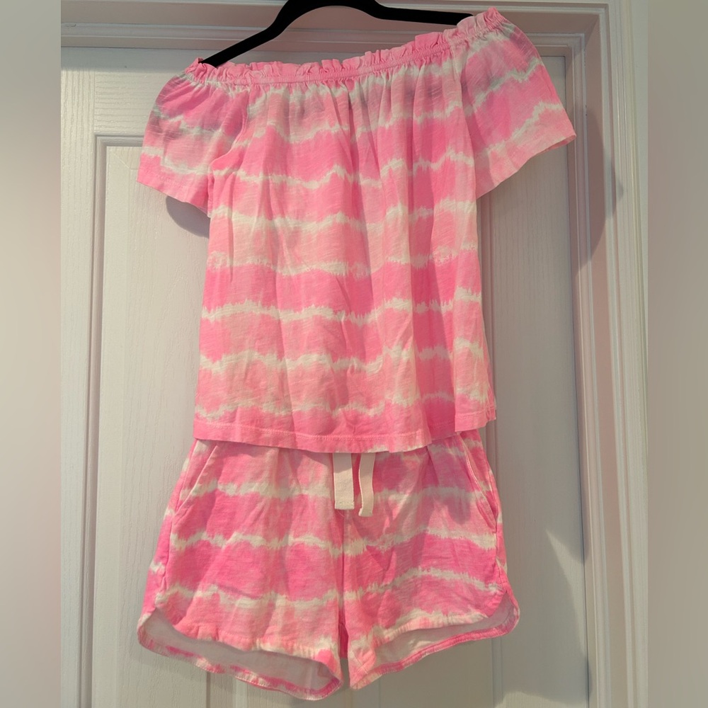 Zara Girls 2 piece pink tie die set. Size 9/10